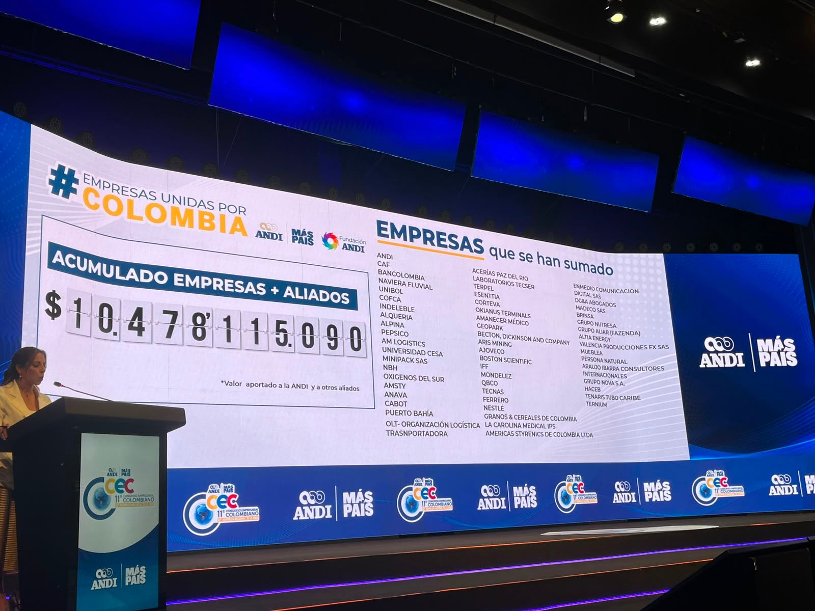 Más de $10.400 millones en donaciones reúnen empresarios de Colombia desde congreso ANDI