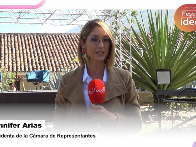 Jennifer Arias, presidenta de la Cámara de Representantes en el Festival de las Ideas