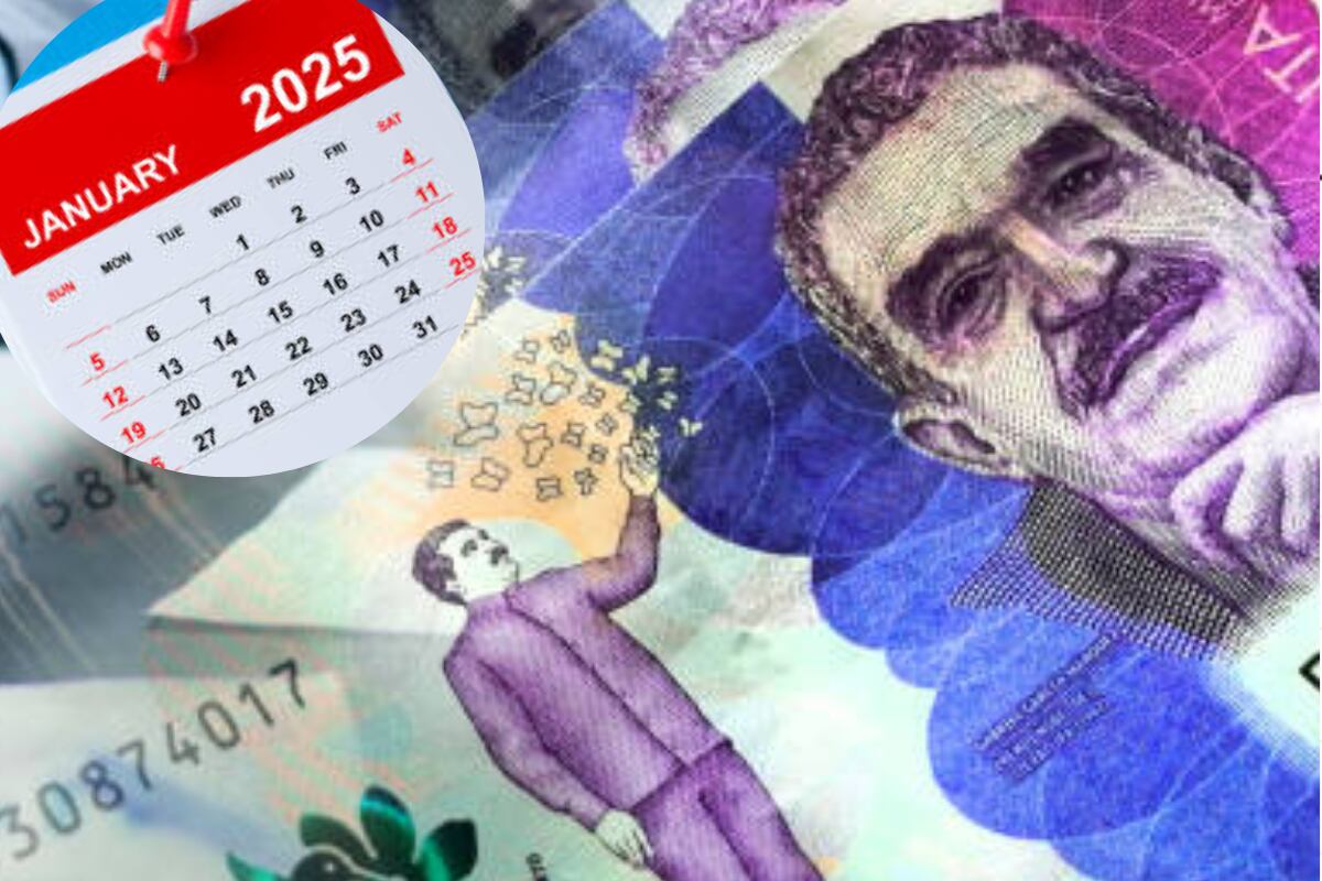 Calendario y billete de 50.000 pesos colombianos - Getty Images