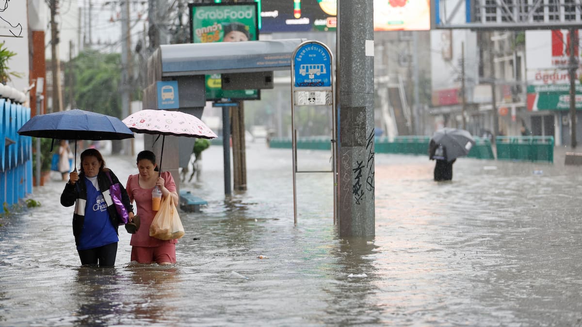 Bangkok declara el estado de desastre por inundaciones tras fuertes lluvias