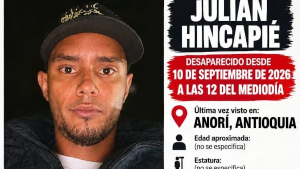 Hallaron sin vida a una persona que podría ser Julián Hincapié, estaba desaparecido en Anorí