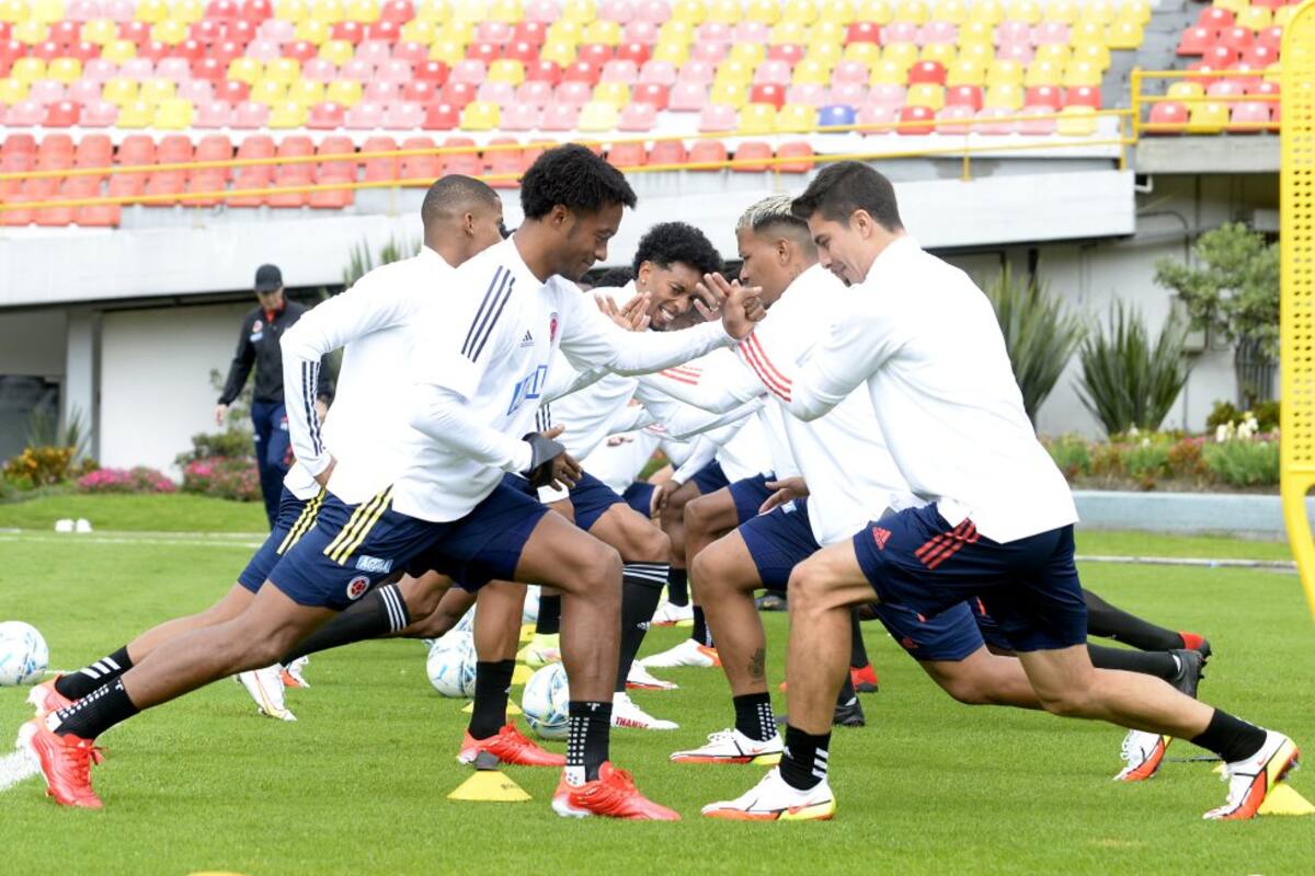 Los jugadores de la Selección entrenan en El Campín.