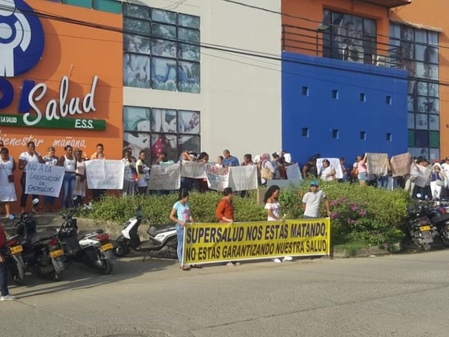Protestas en Montería contra la Superintendencia de Salud