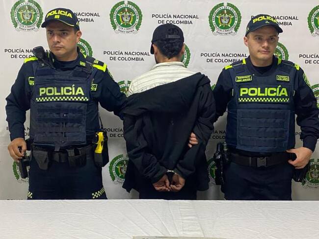 Alias 'El Conde' capturado. Foto: Policía Metropolitana de Manizales.