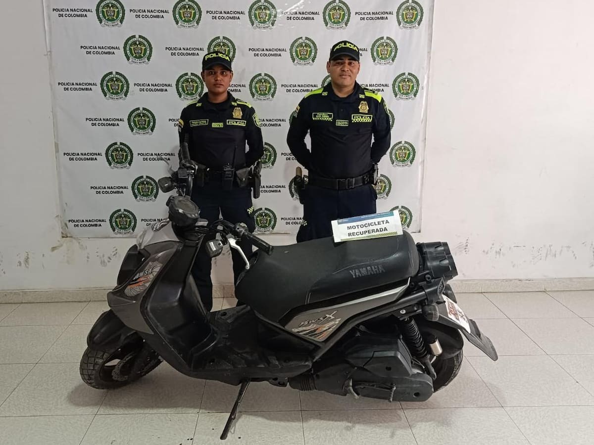 Policía de Bolívar recuperó una motocicleta que había sido hurtada en el municipio de Magangué