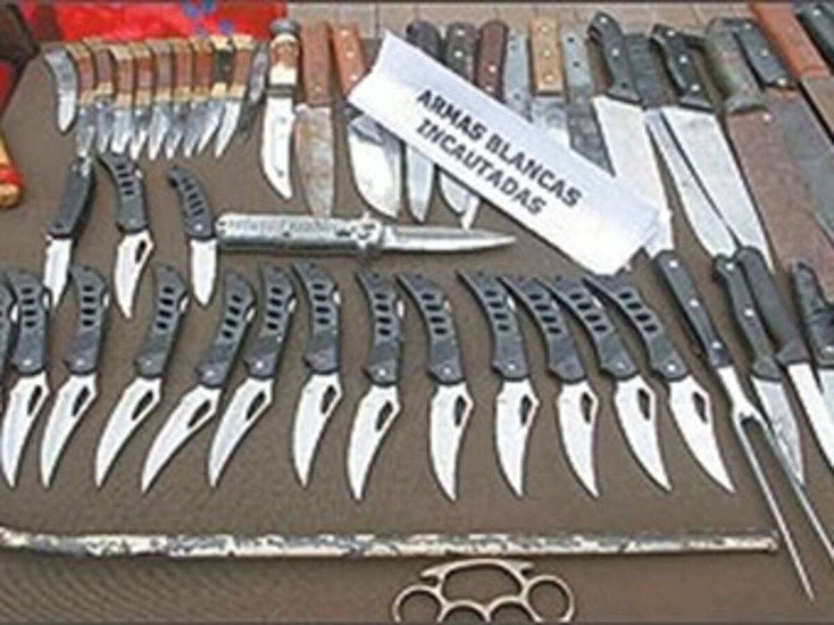 Prohíben el porte de armas blancas en Bogotá