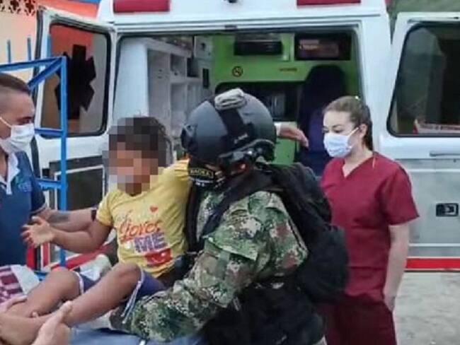 Menor de 10 años mordida por una culebra fue rescatada por el ejército