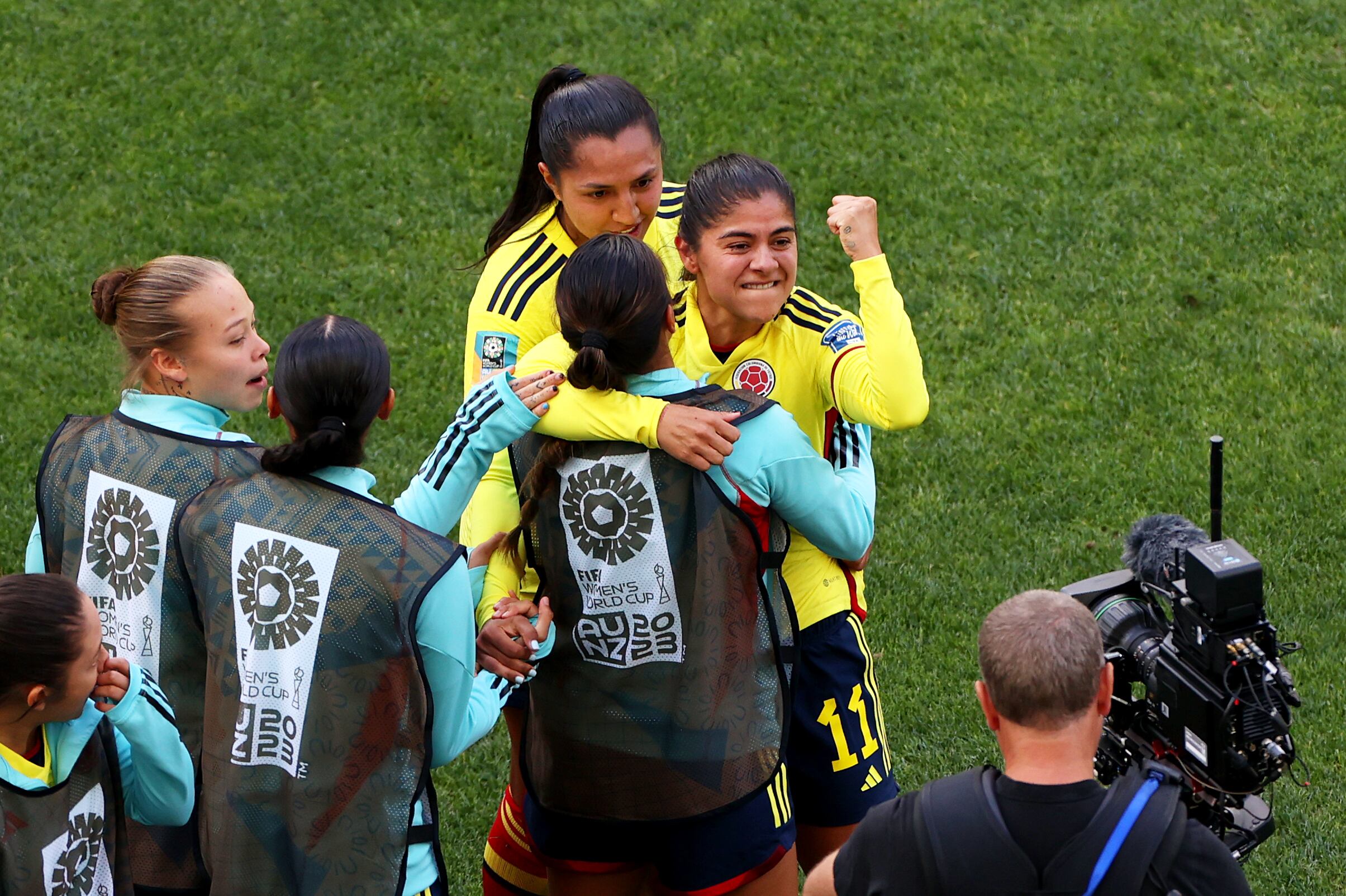 Catalina Usme anotó el primer gol de Colombia en la Copa del Mundo 2023. (Photo by James Chance/Getty Images)