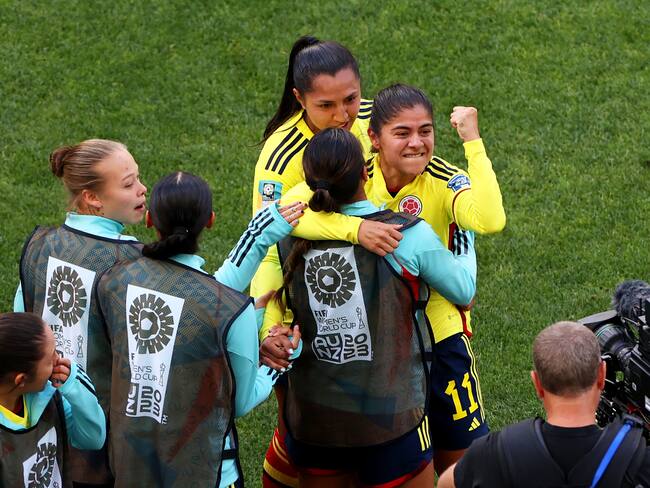 Catalina Usme anotó el primer gol de Colombia en la Copa del Mundo 2023. (Photo by James Chance/Getty Images)