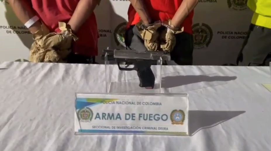 Capturados en Urabá por atacar contra un policía- foto Policía Urabá