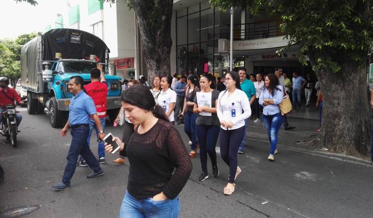 Simulacro calle 12 del centro de Cúcuta