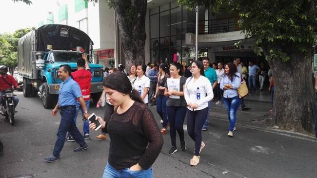 Simulacro calle 12 del centro de Cúcuta