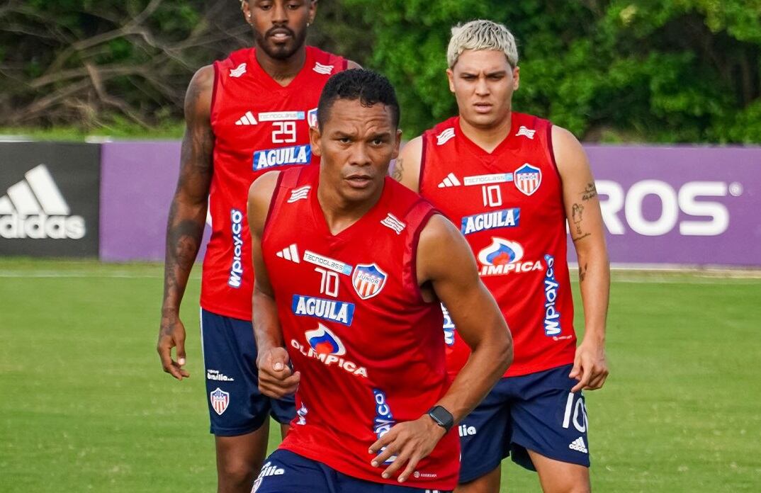 Carlos Bacca durante un entrenamiento del Junior en la pretemporada / @JuniorClubSA