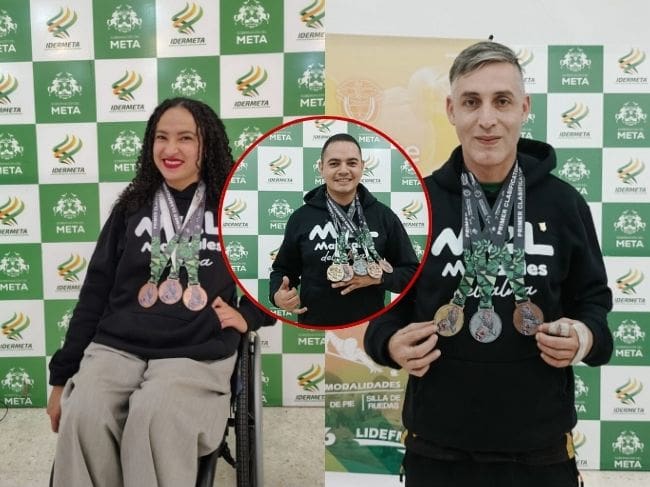 Para esgrimistas manizaleños ganadores en la primera ronda clasificatoria en Villavicencio. Foto: centrodeinformacion.manizales.gov.co