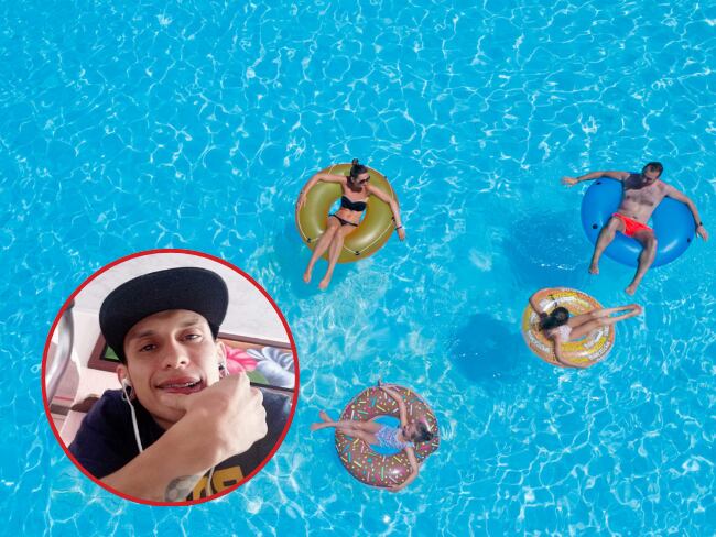 Javier Acosta (Foto tomada del Facebook de Javier Acosta)/Piscina, Getty Images.