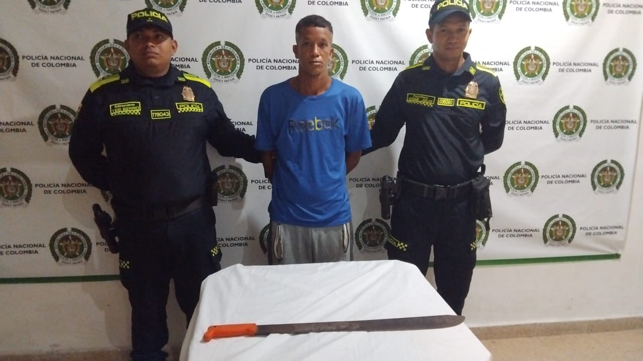 Jhon Jairo Vanegas Niño señalado de agredir al perro en Santa Lucía, en Atlántico. Foto: Policía