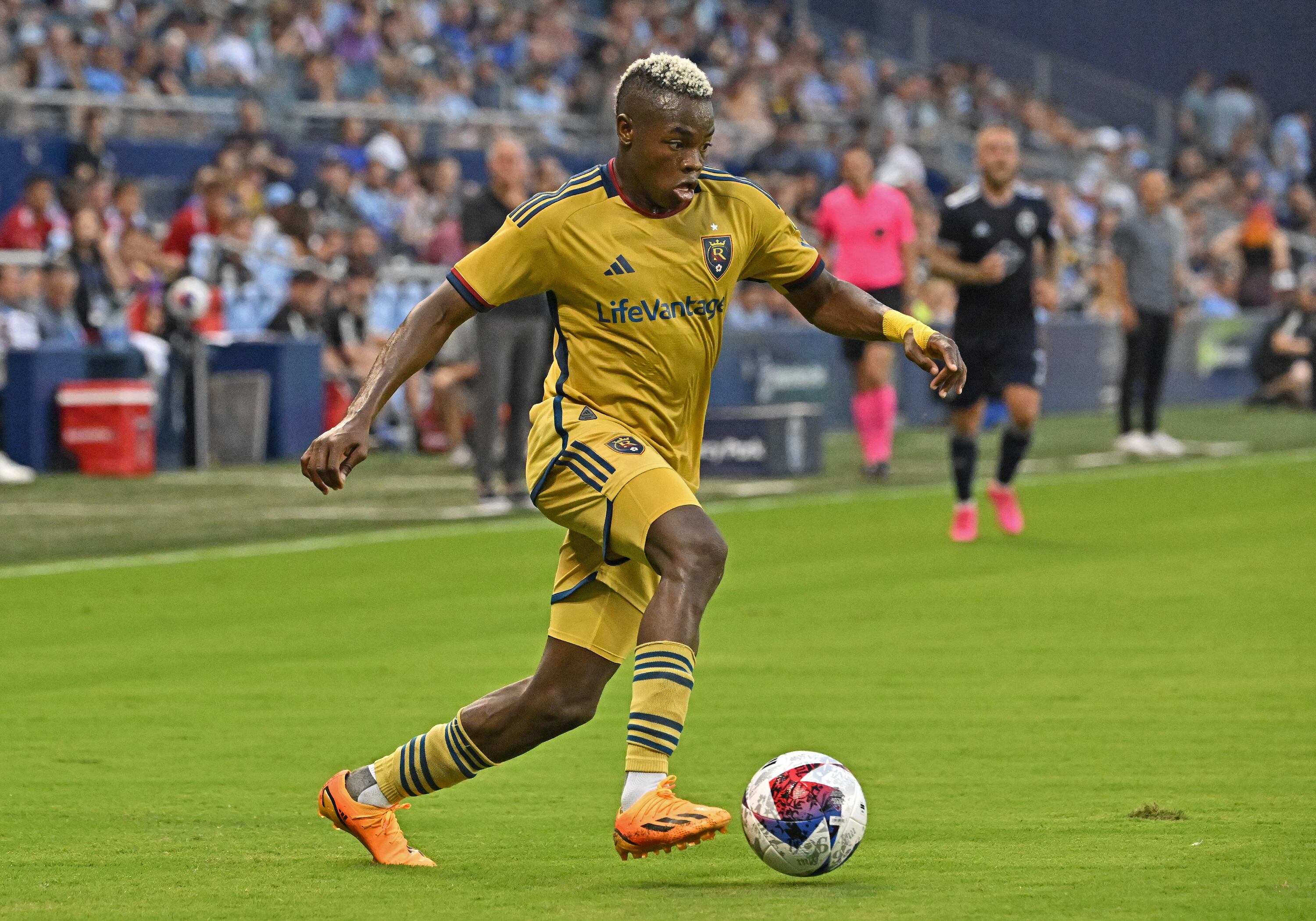 Carlos Andres Gómez, delantero colombiano del Real Salt Lake. (Photo by Peter G. Aiken/Getty Images)