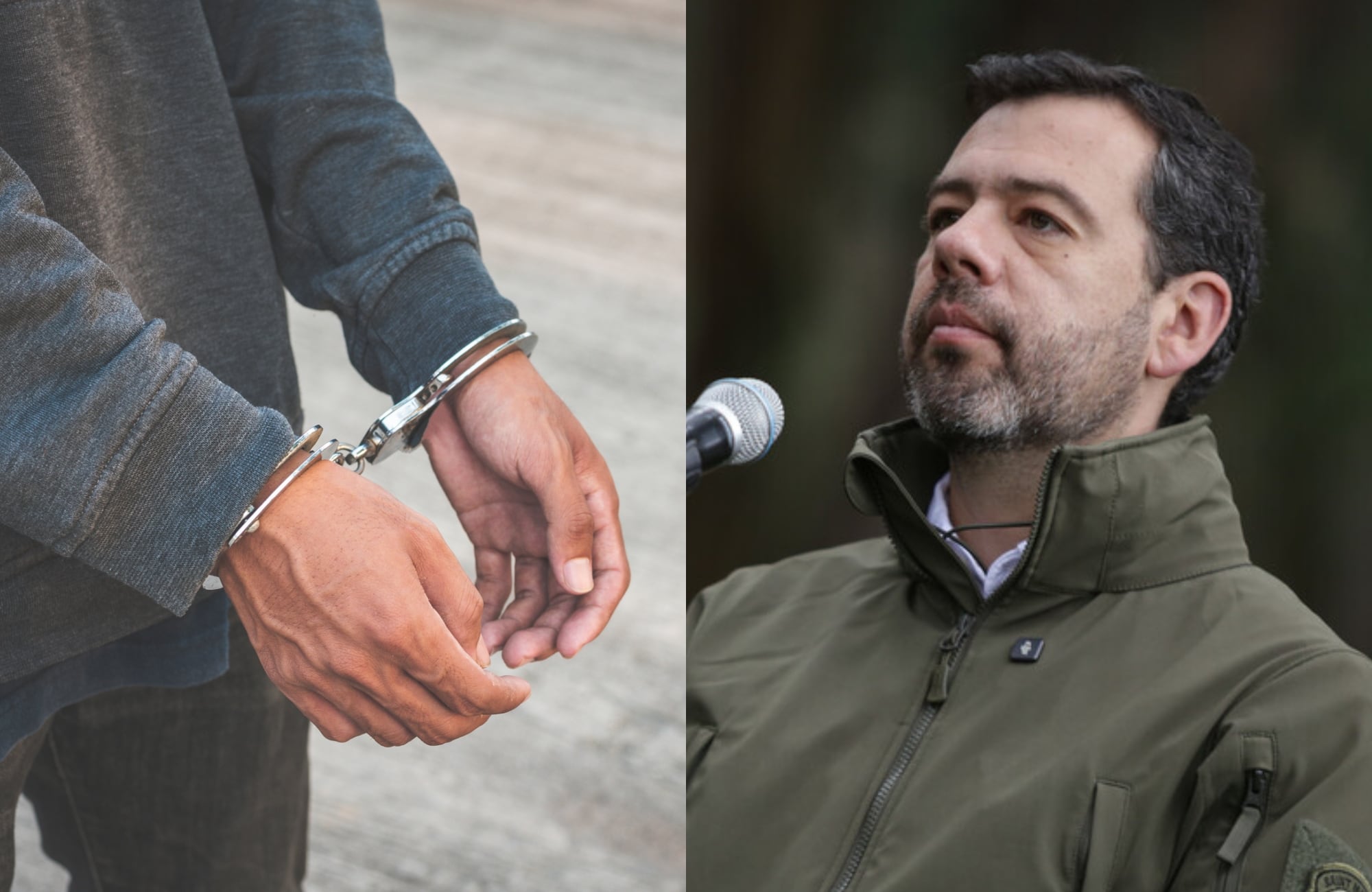 Imagen de referencia de personas capturada y alcalde Carlos Fernando Galán. Fotos: Getty Images / (Colprensa - Cristian Bayona).