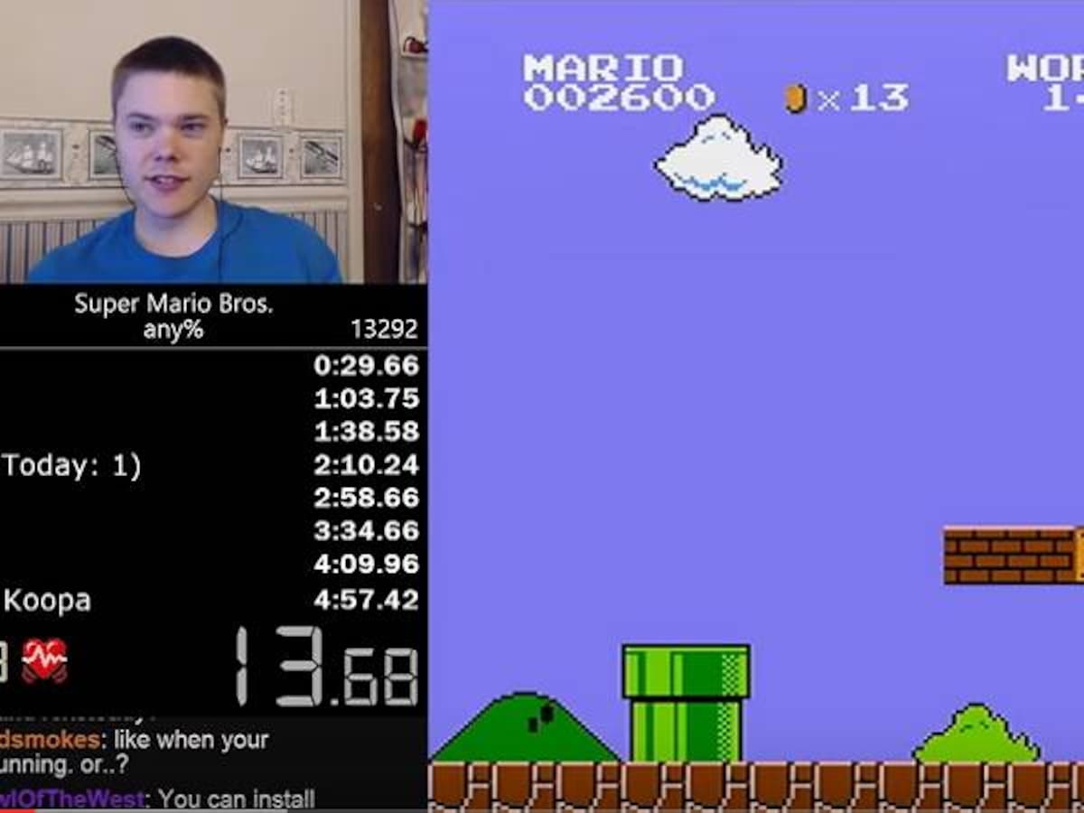 La reacción de un joven al imponer nuevo récord en Mario Bros
