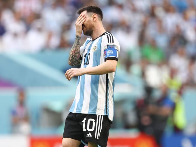 Lionel Messi en derrota de Argentina Qatar 2022 HOY / Getty