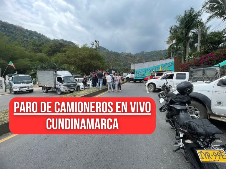 Bloqueos de camineros en las vías de Cundinamarca (Caracol Radio)