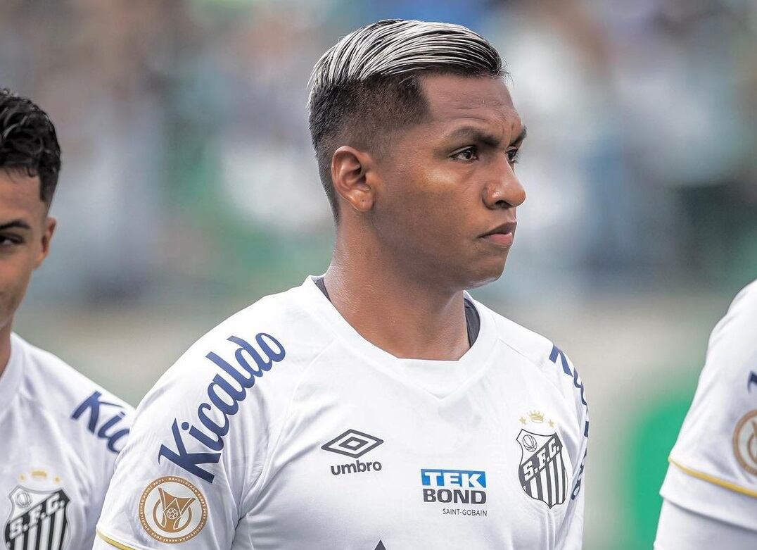 Alfredo Morelos con Santos | Foto: Alfredo Morelos (Instagram)