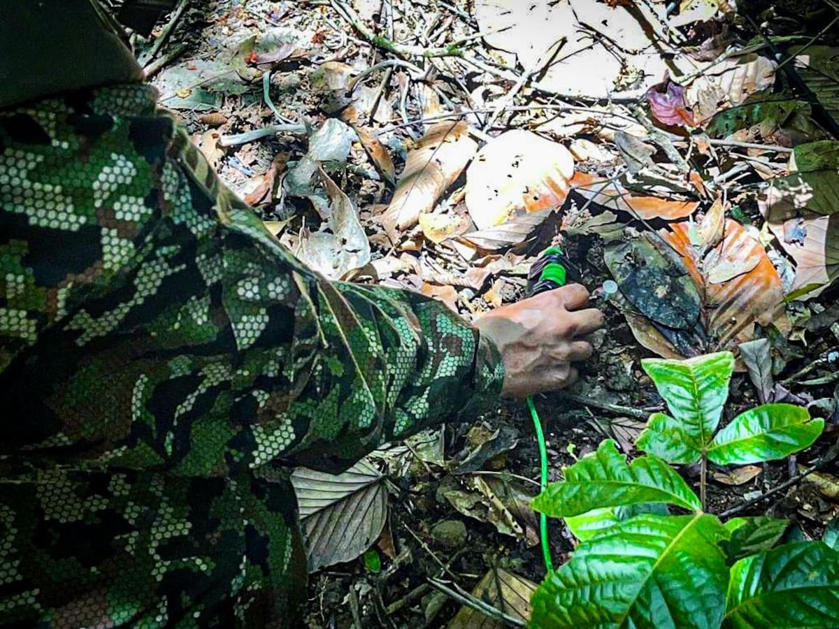 El ejército encontró tres minas antipersonales en la vereda Cancha Manila de Segovia