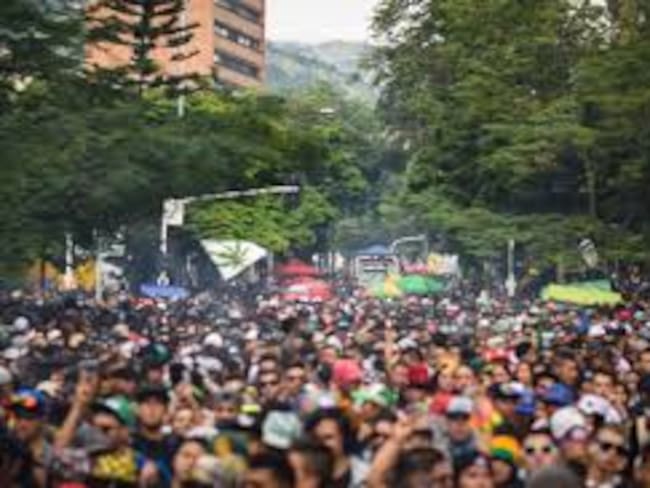 Marcha por la legalización de la marihuana en Medellín.