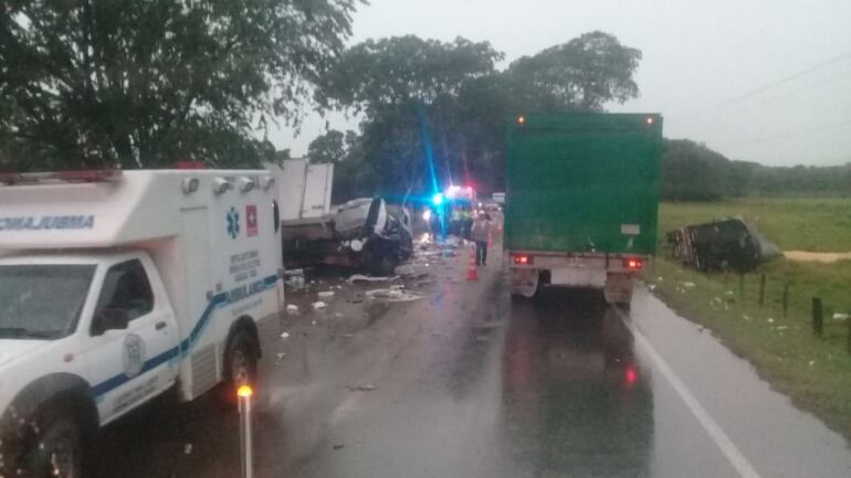 Accidente en el cruce de Armero