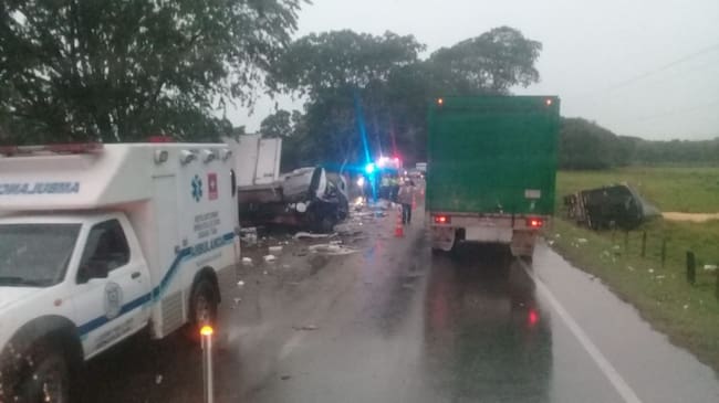 Accidente en el cruce de Armero