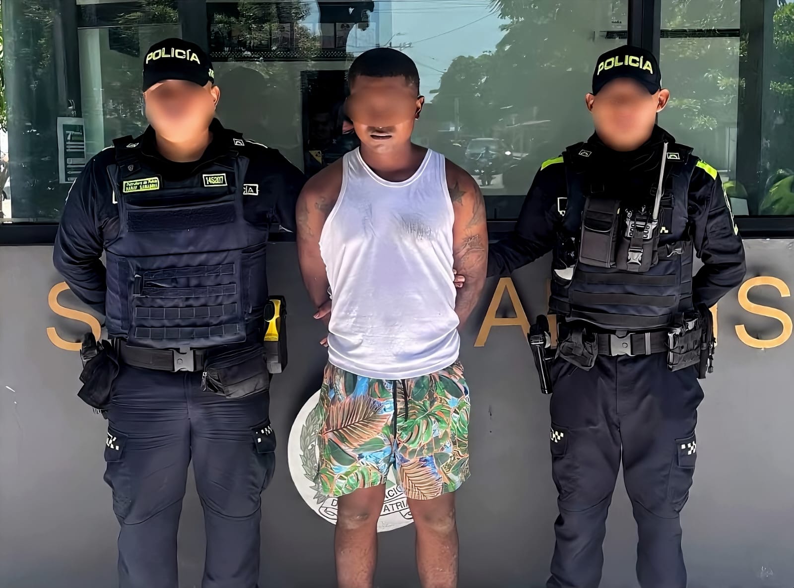 Alias de ‘Didier’, capturado por las autoridades. // Policía Metropolitana de Cartagena