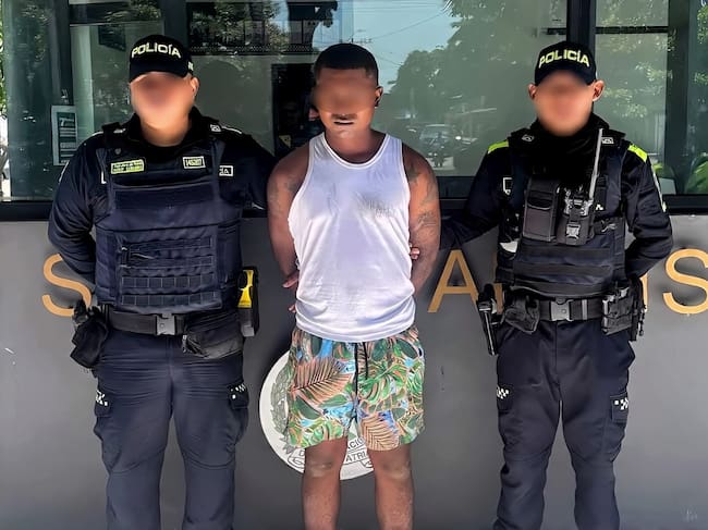 Alias de ‘Didier’, capturado por las autoridades. // Policía Metropolitana de Cartagena