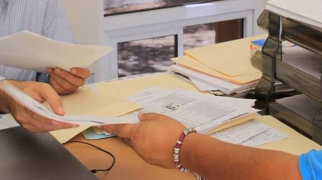 Entrega de recibos.