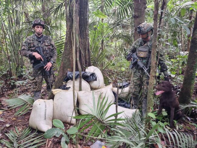 El material fue retirado y destruido de forma controlada. Foto Ejercito Colombia.