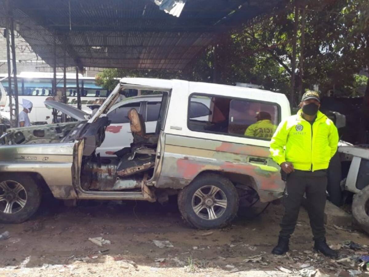 Policía desmanteló desguazadero de vehículos en Santa Rosa de Lima