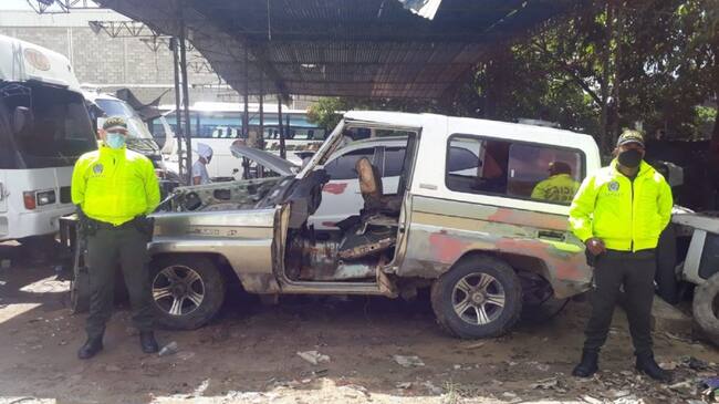 En el procedimiento fue recuperado un vehículo hurtado, capturado un adulto y aprehendido un menor de edad por el delito de receptación