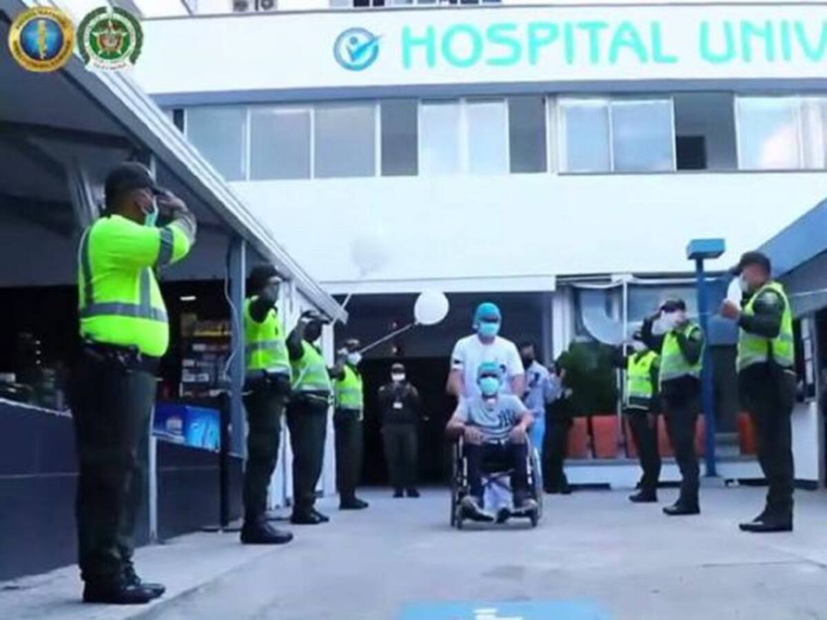VIDEO: Policía ganó la batalla al COVID-19 luego de 56 días
