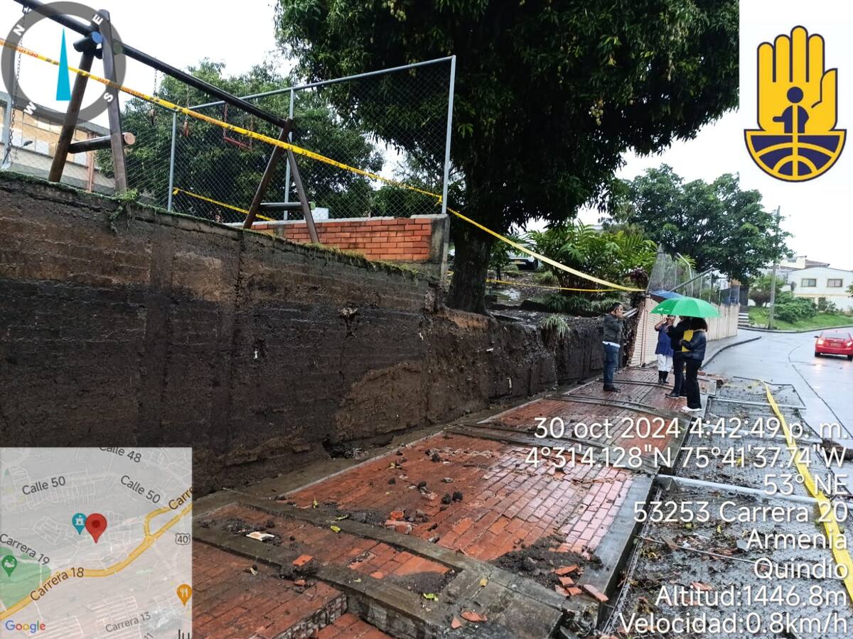 En Armenia se presentaron varias emergencias debido a fuerte aguacero y tormenta eléctrica