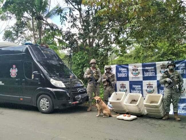 Armada Nacional incautó explosivos camuflados en cajas de pescado