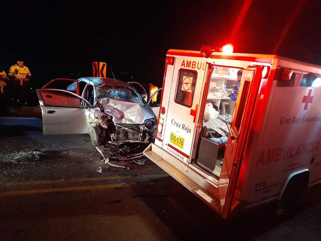 Accidente de tránsito Arcabuco - Tunja / Foto: Bomberos Tunja