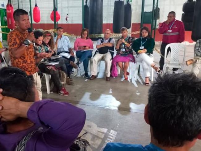 Los 780 indígenas del Chocó permanecen albergado en Medellín. Cortesía: Unidad de Víctimas.