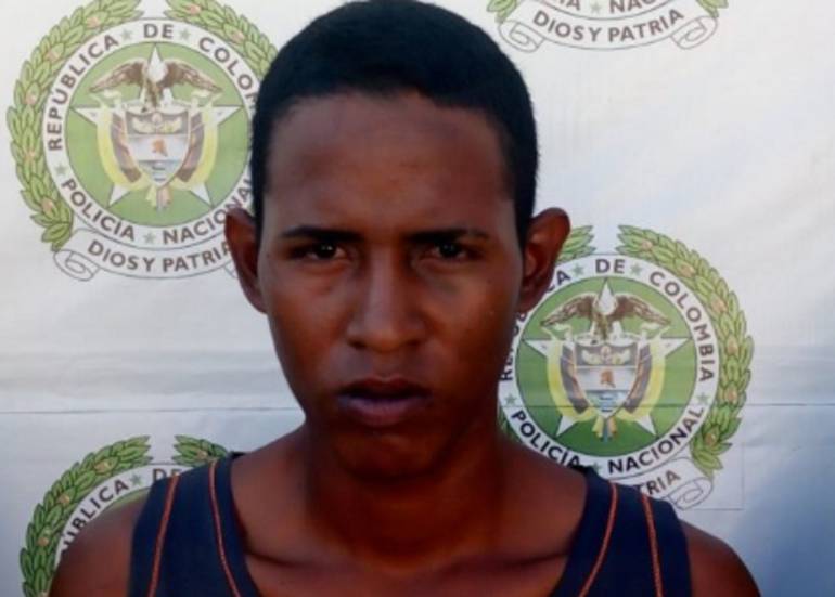 Enderson Flórez, presunto autor de homicidio contra un taxista en Santa Marta. /FOTO POLICÍA