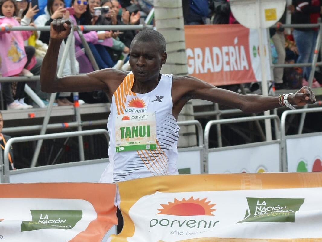 Ezra Tanui, ganador de la Media Maratón de Bogotá 2024 / Media Maratón de Bogotá.