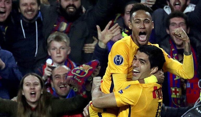 Neymar y Luis Suárez
