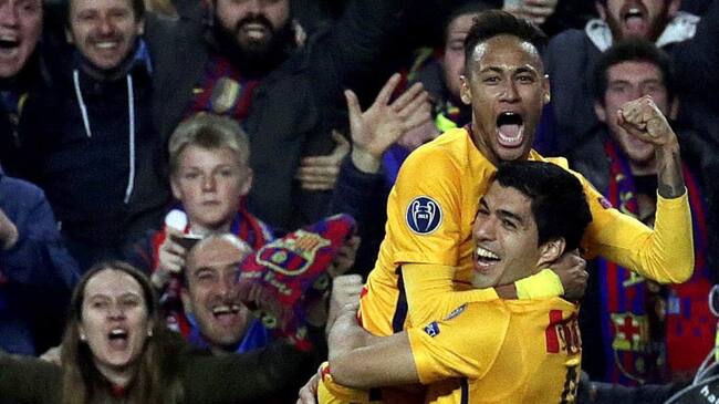 Neymar y Luis Suárez