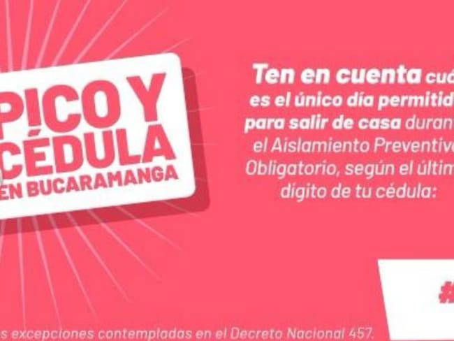 Implementan Pico y Cédula en Bucaramanga