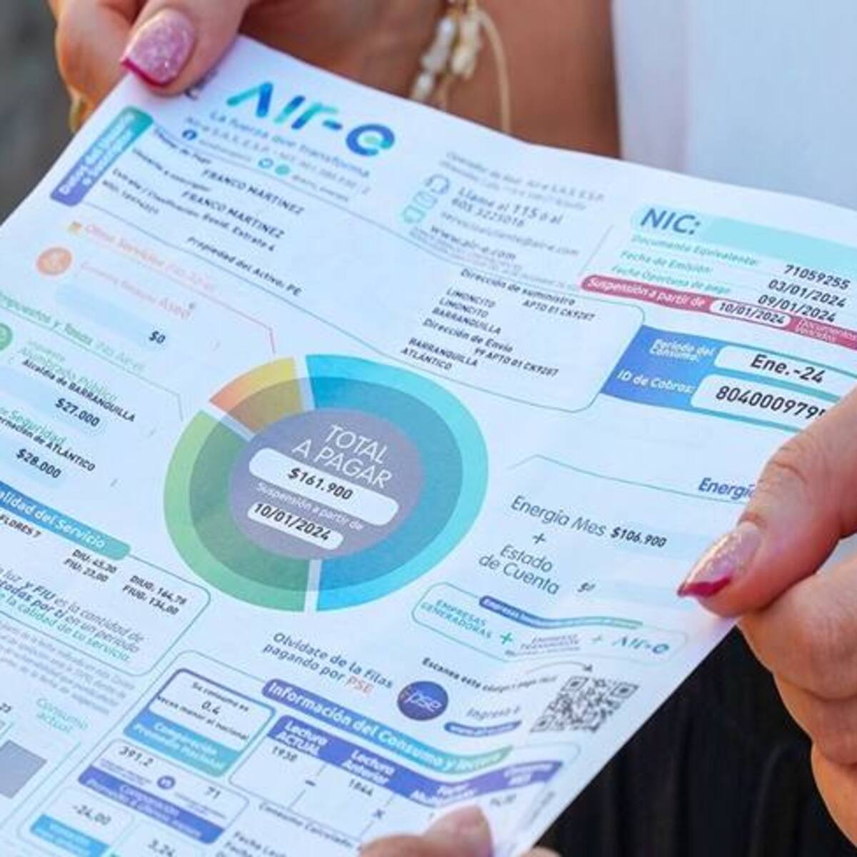 Air-e anuncia que usuarios podrán decidir si pagan o no tasa de seguridad en la factura de energía