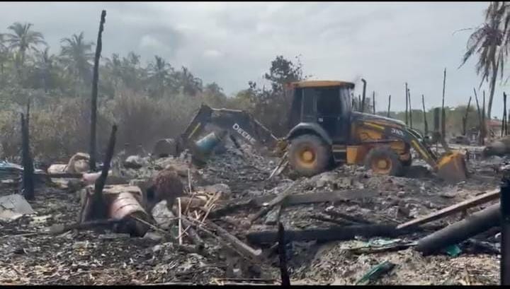 Incendio en Mendihuaca: 17 establecimientos comerciales afectados y 64 trabajadores sin empleo/  Cortesía.