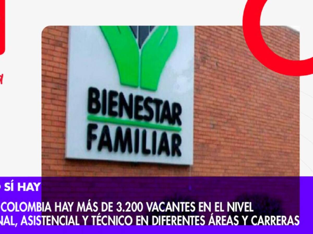 Ofertas laborales: En el ICBF hay más de 3.200 vacantes