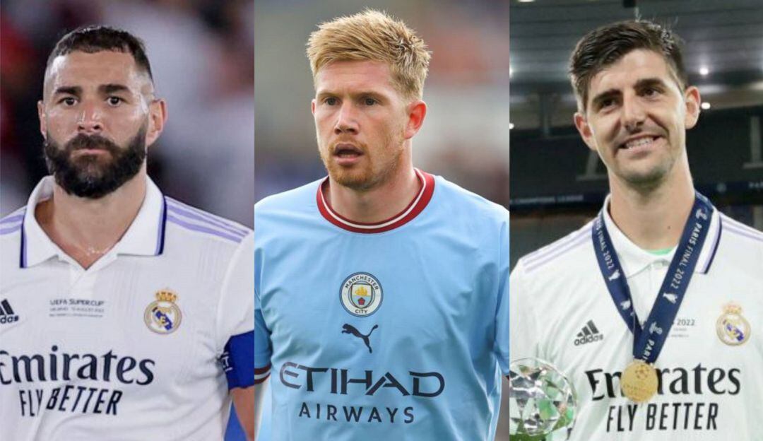 Karim Benzema, Kevin De Bruyne, Thibaut Courtouis